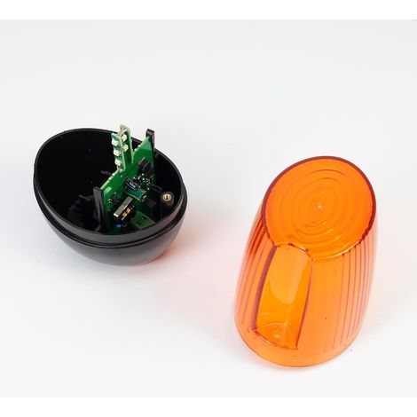 Feu de signalisation 130, LED, 12265 V, clignotant, adapté aux portails autoportants, IP54, orange/noir (1/5)