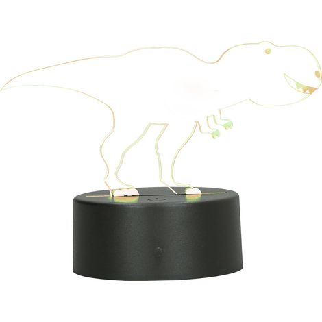 Veilleuse LED tactile 3D colorée en forme de tyrannosaure - Lampe de chevet - Cadeau d'anniversaire pour enfant (1/5)