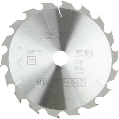 Hikoki – Lame de scie circulaire pour bois 190 mm – Alésage 20 mm – 48 dents – Acier trempé avec finition carbure – 752485
