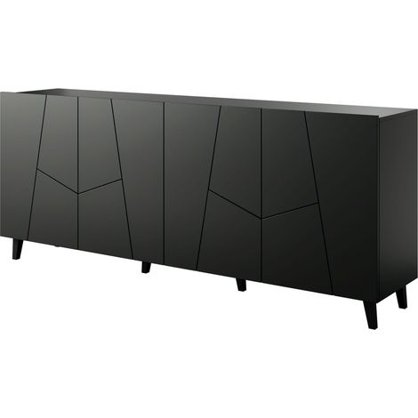 MOBILE VITRAIL CABINET 200 4D NERO OPACO ETNA