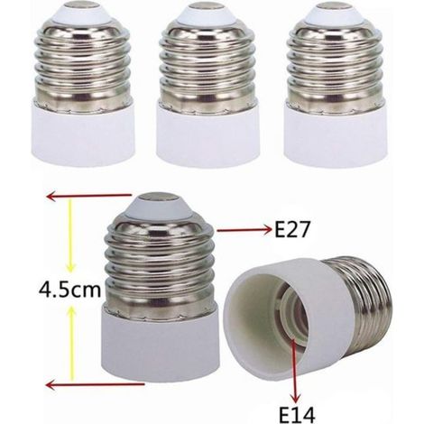 Adaptateur de douille de lampe, lot de 6 convertisseurs E27 vers E14 (1/4)