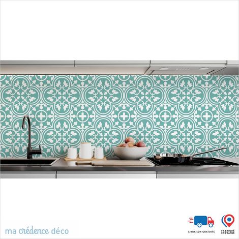 Crédence : Carrelage classique 4 - Couleur Vert pastel - Alu composite - 60 - 120 (1/3)