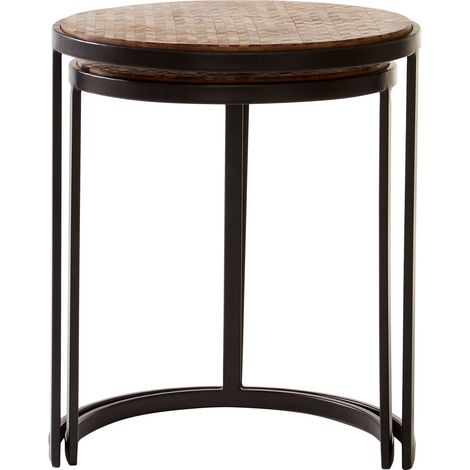 Interiors By Premier Sturdy Chevron Side Tables, Durable Side Table By Couch For Livingroom, Versatile Small Table For Outdoor (1/5)