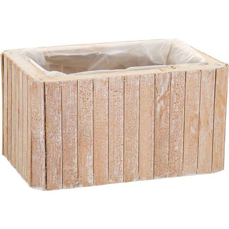 Cesto Rectangular de madera marrón 20.5x14.5x11 (1/5)