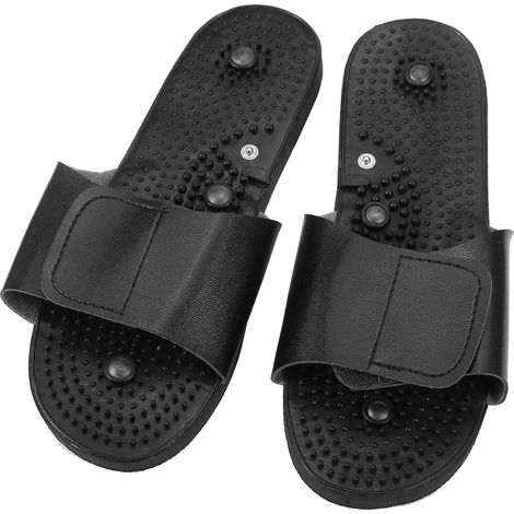 1 paire de pantoufles de massage TENS à double électrode pour électrostimulation, utilisées en thérapie par acupuncture pulsée. (1/5)