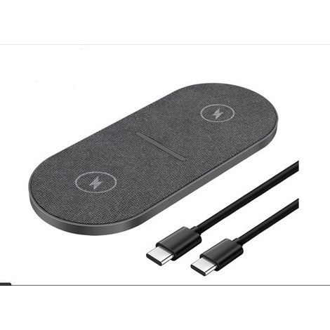 Duales 20W Induktionsladegerät，2-in-1 kabelloses Ladegerät，Geeignet für iPhone 17，16，15，14，13，12，11，8 Plus，Samsung Galaxy S26，S25，S24，S23，S22，S21 (1/2)