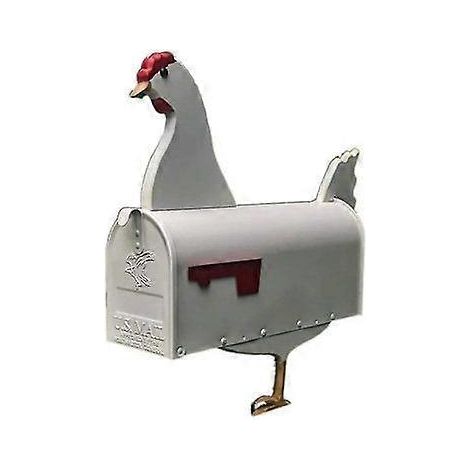 Boîte aux lettres unique en forme de cheval, de vache ou de poule, boîte aux lettres ludique ornée de motifs animaliers, sculptures de boîtes aux lettres artisanales résistantes aux intempéries, perso (1/5)