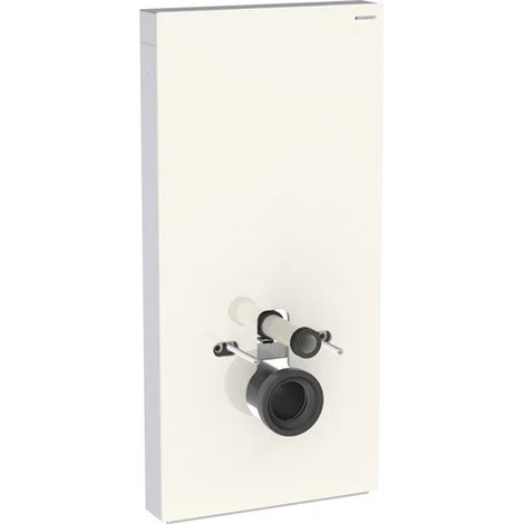 Panneau sanitaire Geberit MONOLITH pour WC suspendu, 101 cm, habillage frontal en verre sable gris, latéral aluminium - Geberit (1/4)