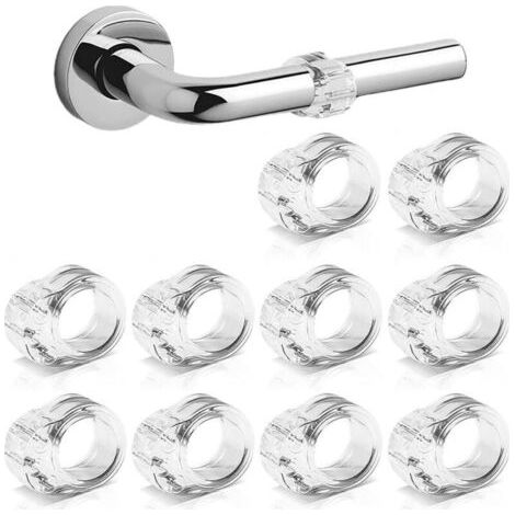 Butées de porte protection poignee porte Silicone PVC stop porte,10 Pack butee de porte interieur butée porte amortisseur porte Pour protéger l'intégrité des murs Meubles
