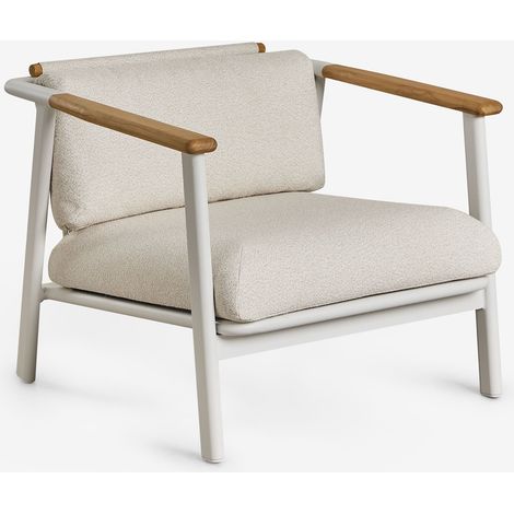 Fauteuil Yervin en aluminium et tissu bouclé SKLUM (1/5)