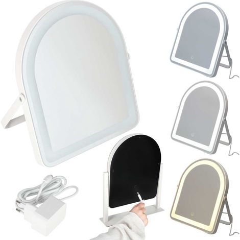 Espejo de maquillaje con luz LED (1/5)
