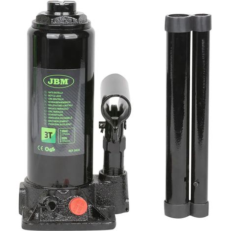 Crick a bottiglia jbm bottle jack 3t capacità 3 tonnellate base larga