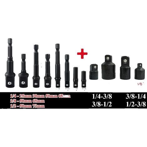 Steckdosenadapter-Set, Chrom-Molybdän-Konstruktion, Vielseitige Kompatibilität, 12PCS Set (1/2)