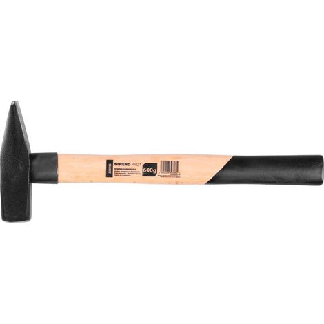 Hammer Strend Pro HM100 600 g, Schlosserhammer, Holzgriff, Stiellänge 330mm