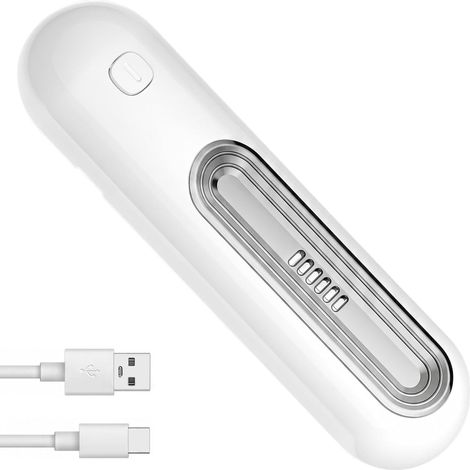 Désodorisant Frigo USB Rechargeable, Mini extracteur d'odeurs, Destructeur d'Odeur Portable pour Réfrigérateur à 2 modes de fonctionnement, pour Réfrigérateur, Armoire, Chaussures et Voiture, Argent (1/5)