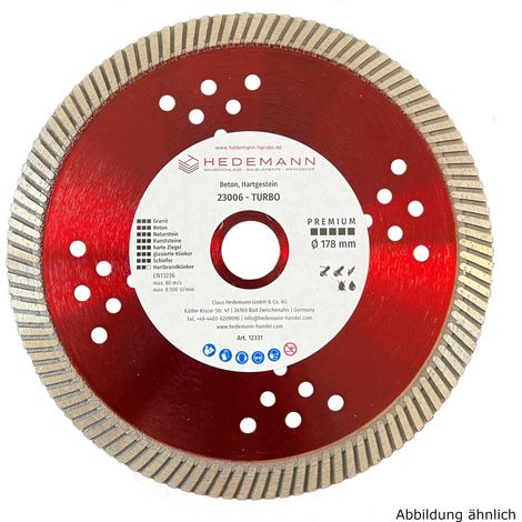 Diamant-Trennscheibe TURBO 23006 f. Lamello Tanga DX 200 178 x 2,5 x 12 mm CLEVER DIAMOND (1/2)