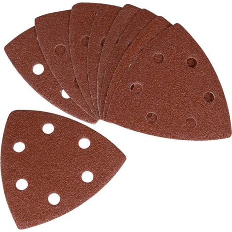 FERM Hojas de lija delta K80 10 unidades - Papel de lija. (1/2)