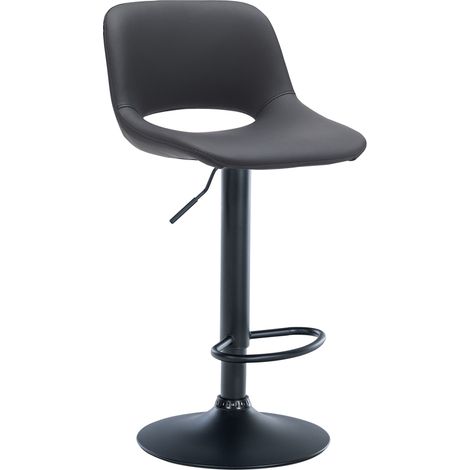 Barhocker Camden Kunstleder schwarz Metall matt schwarz (1/5)