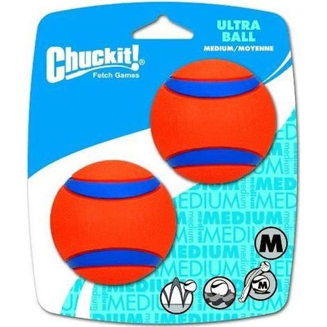 Lot de 2 balles caoutchouc chuckit taille M (1/3)