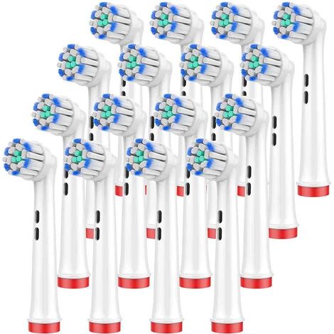 16 Pack Replacement Brush Heads, Soft Bristles Ultra Fine Electric Toothbrush Heads for Gum Care. (1/5)