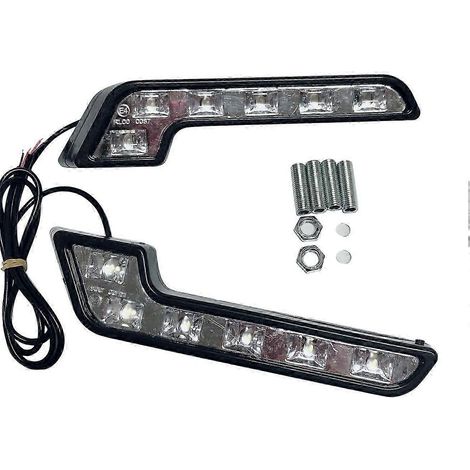 2 feux de jour LED Super DRL 12V compatibles avec les phares antibrouillard LED étanches pour voiture. (1/5)