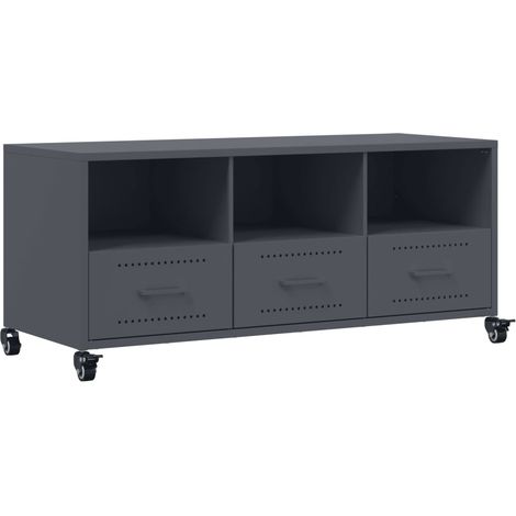 Maison Exclusive - TV-Schrank Anthrazit 100,5x39x43,5 cm Stahl