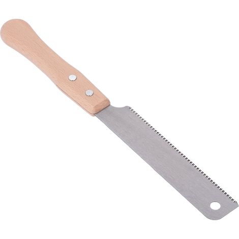 Scie à main à une lame en acier SK5, manche en bois, 17 dents, pour la découpe du bois (1/5)