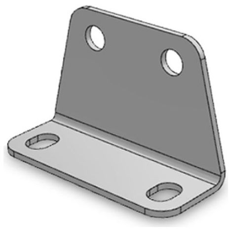 Equerre SMC AS, à utiliser avec Série ASF ( Prix pour 1 )
