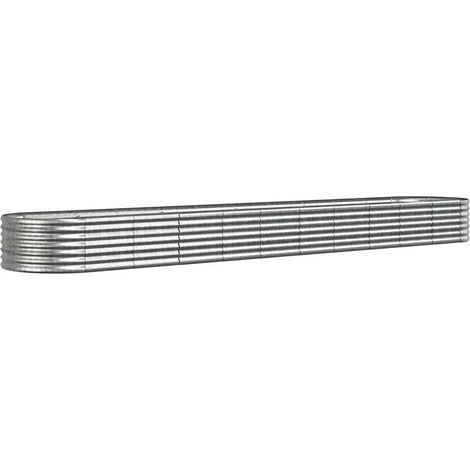 Maison Exclusive - Hochbeet Verzinkter Stahl 440x80x36 cm Silbern (1/5)