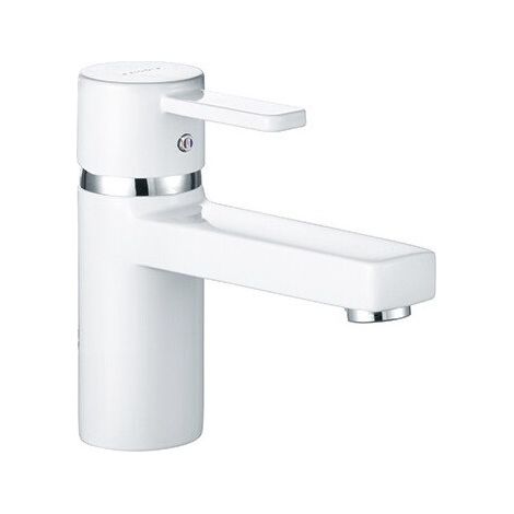 mitigeur de lavabo chome/blanc sans vidage