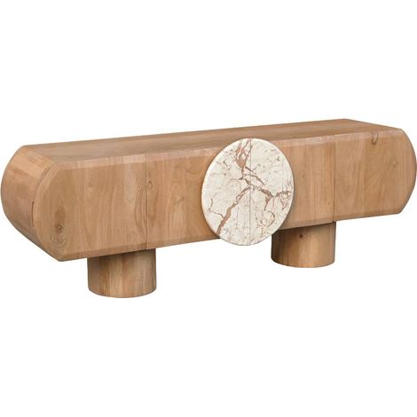 Meuble TV en bois de manguier et en marbre Orinelle (1/5)