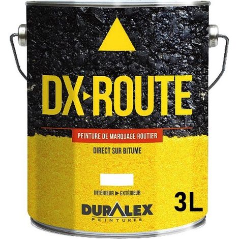 Peinture DURALEX DX ROUTE marquage routier super résistance à l’usure et séchage rapide  Conditionnement: 3 Litres - Nuancier sol: ROUGE SIGNALISATION RAL 3020