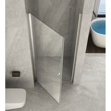 Box Doccia 8mm Nicchia Anta Battente Parete Cristallo Trasparente 70 80 90 100 - Misura Box Nicchia 70 (1/4)