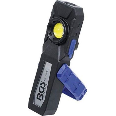 Lampe D'Atelier COB-LED - 500 Lm - 4 Modes Dont Rouge Clignotant - Aimant Puissant Et Crochet 360° - USB Rechargeable - 1 Pièce
