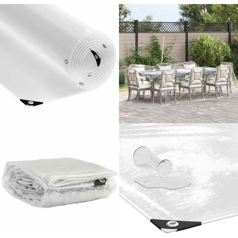 vidaXL Transparente Plane mit Ösen 2x6 m PVC (1/5)