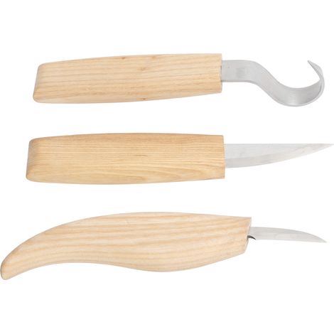 Kit de Sculpture sur Bois 3 Pièces Couteaux en Acier Inoxydable Outils Menuiserie DIY (1/5)