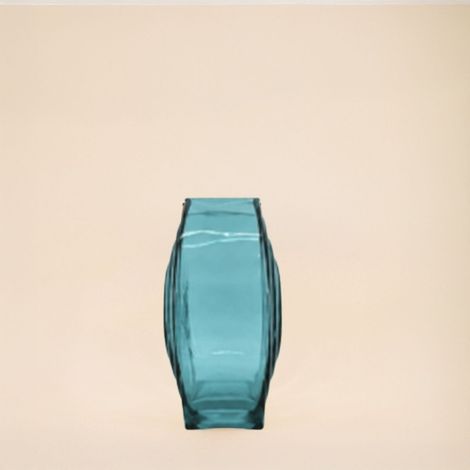 Vase verre vintage géométrique, H19cm (1/5)