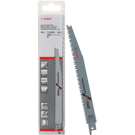 BOSCH S2345X (pkt of 25) Progressor for wood 200mm 6-10TPI