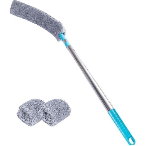 Aspiradora retráctil para espacios reducidos, plumero telescópico de microfibra lavable, cabezal flexible y tapa resistente a los arañazos... - Crezuo