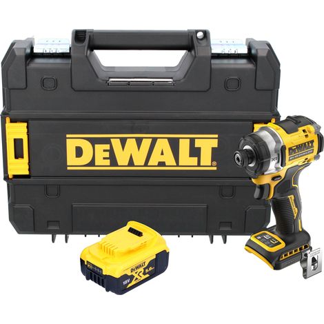 Avvitatore a impulsi a batteria DeWalt DCF 860 NT 18 V 282 Nm 1/4" brushless + 1x batteria ricaricabile 5,0 Ah + TSTAK - senza caricabatterie