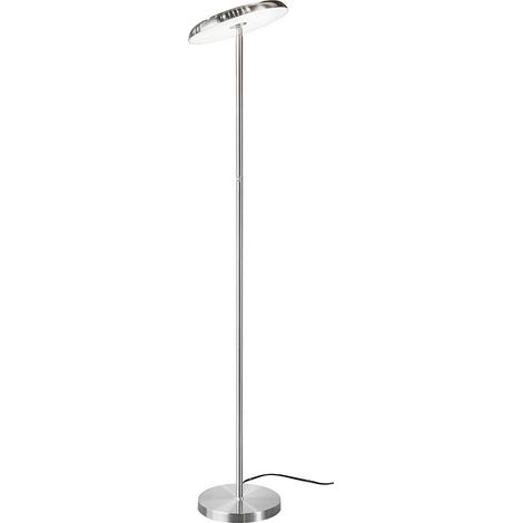 Lampada da terra lampada da terra, dimmer touch 3 livelli regolabile, lampada da soggiorno, metallo argentato, faretto mobile, LED 21W 1700lm 3000K, H 140 cm