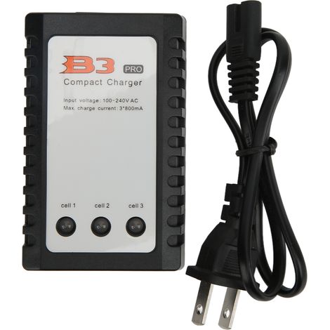 Chargeur simple pour batterie lithium 7.4V 11.1V 2S 3S, adaptateur secteur 110‑240V prise US, compatible chargeur IMAX B3 (1/5)