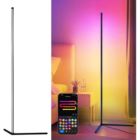 Lampadaire LED RGB sur Pied 150 cm – Lampe d’Angle Dimmable avec Télécommande, Smart APP Contrôle, Éclairage Ambiance Couleur pour Salon, Chambre ou Espace Gaming (1/5)