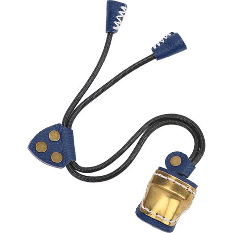 Bague de protection pour le tir à l'arc traditionnel en cuir bleu (1/5)