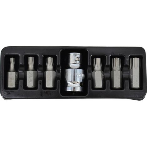 Bit-Set awtools torx bit set S2 Stahl 7-teilig Adapter