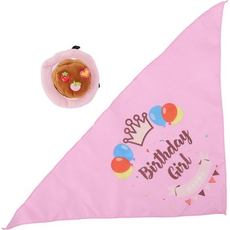 Bandeau triangulaire rigolo pour chien, foulard avec couineur, accessoire de fête d'anniversaire pour chiot, décoration amusante, lot de bavoirs triangulaires, jouet sonore pour petit chien, fournitur (1/5)