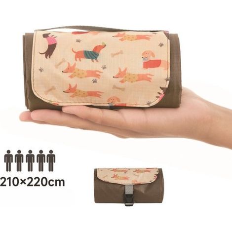 Manta de picnic, Impermeable, ultraligera y compacta, Manta verde para exteriores, acampadas, playa y senderismo, verde oscuro, 150 x 210 cm (1/5)