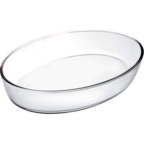 Plat Ovale, Verre, Transparent, 35 x 25 x 6 cm (1/3)