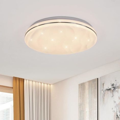 Moderne runde LED-Deckenleuchte, 36 W, 2700 lm, neutralweißes Licht, 4000 K, mit Sterneneffekt-Design, geeignet für Kinderzimmer, Küchen, Flure und Badezimmer (33 cm lang x 33 cm breit) (1/5)