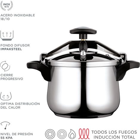 Fagor Classic 4L Pentola a Pressione Argentata Resistente (1/5)